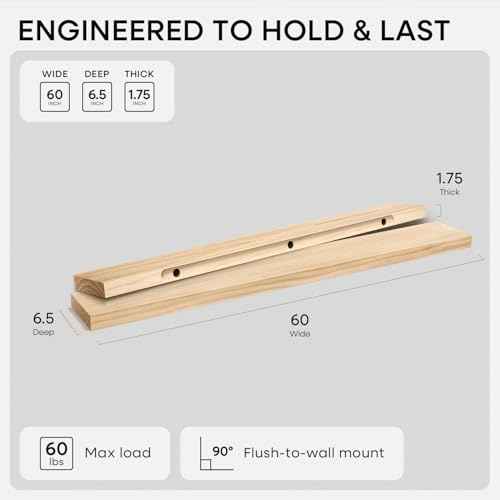 60 Inch Floating Shelves (2 Count)