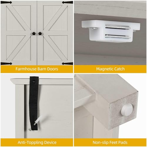 72" Kitchen Storage Cabinet with Drawer and Adjustable Shelves