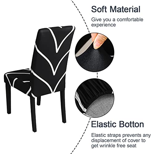 Black Chair Covers for Dining Room Set of 4