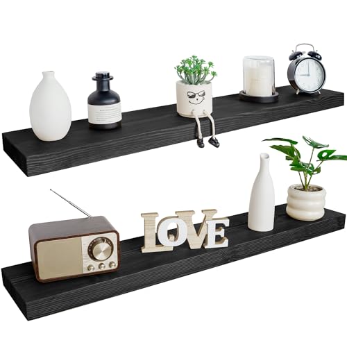 Wood Floating Shelves for Wall 60 inch Set of 2 (2 Count)