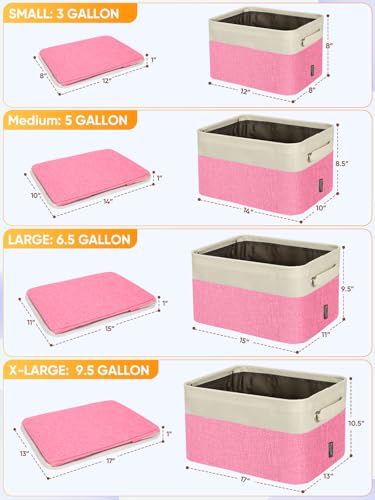 3 Pack Fabric Closet Storage Bins for Shelves (3 Count)