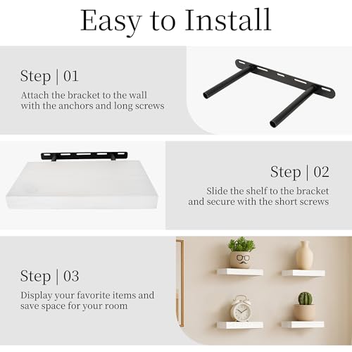 Wood Floating Shelves 12 inch Set of 2 (2 Count)