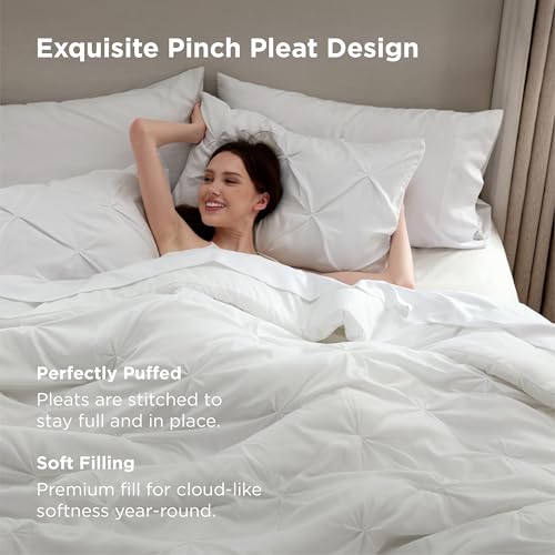 7 Piece White Comforter & Sheet Set