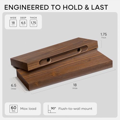 18 Inch Floating Shelves (2 Count)