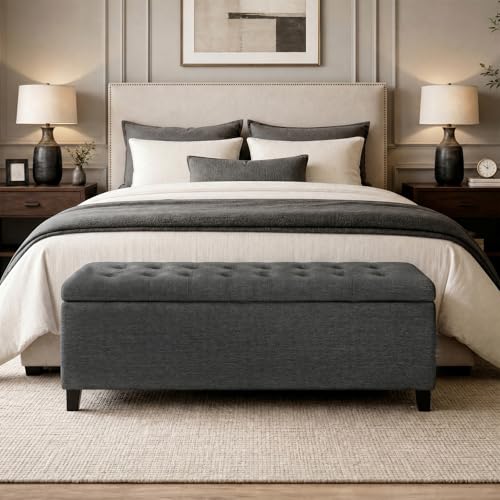 49" Upholstered Storage Bench
