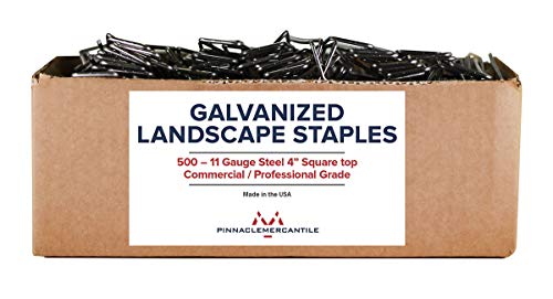Garden Stakes 4 Inch 11 Gauge Galvanized Steel Landscape Staples