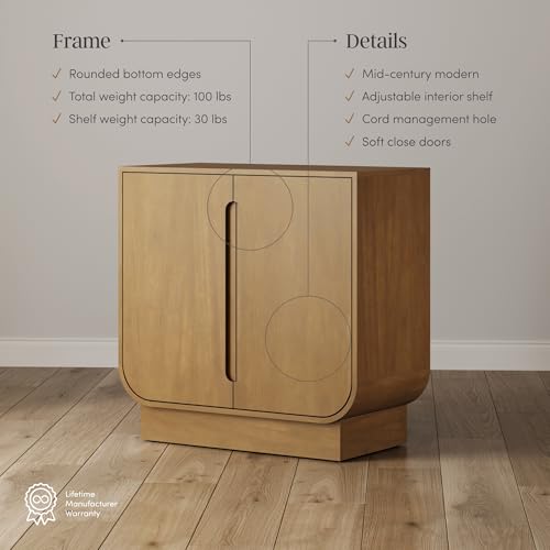 Joey Mid Century Modern Storage Cabinet (2 Count)