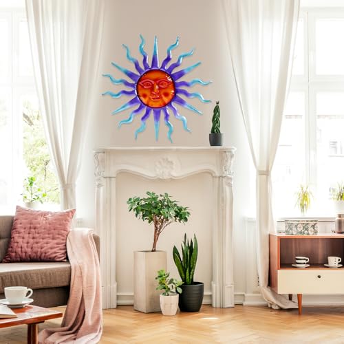 Large Metal Sun Wall Decor