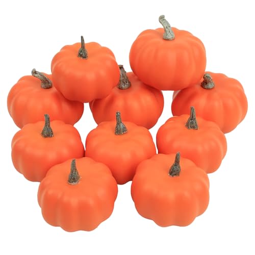 10Pcs Fake Pumpkins Fall Thanksgiving Decorations