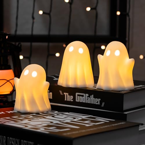 3 Pack Cute Ghost Light Up Halloween Decor (3 Count)