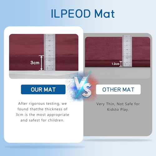 Baby Play Mat for Floor Nursery Muscle Area Rug Playroom Rug 74x50" Memory Foam 1.3" Thick Crawling Mat for Babies