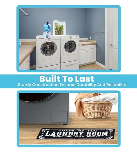 Laundry Detergent Holder with Laundry Room Rug Runner