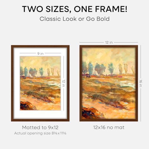 12x16 Brown Oak Picture Frame