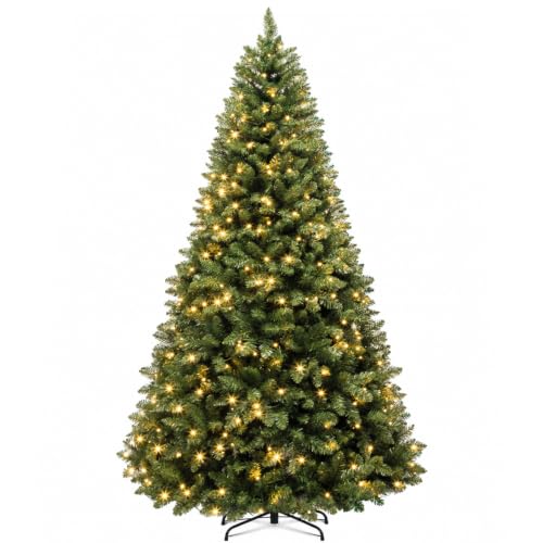 7 ft Prelit Artificial Christmas Tree with 300 Warm White LEDs
