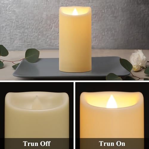 4" x 6" 8" 10" Waterproof Outdoor Flameless Candles with Remote (3 Count)
