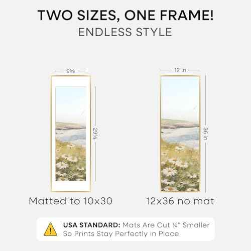 12x36 Gold Picture Frame (3 Count)