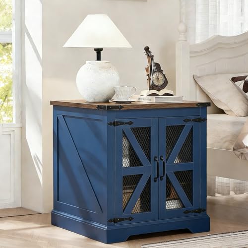 Farmhouse End Table Set with Charging Station