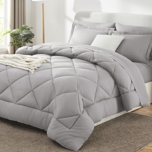 King Size Comforter Set French Grey