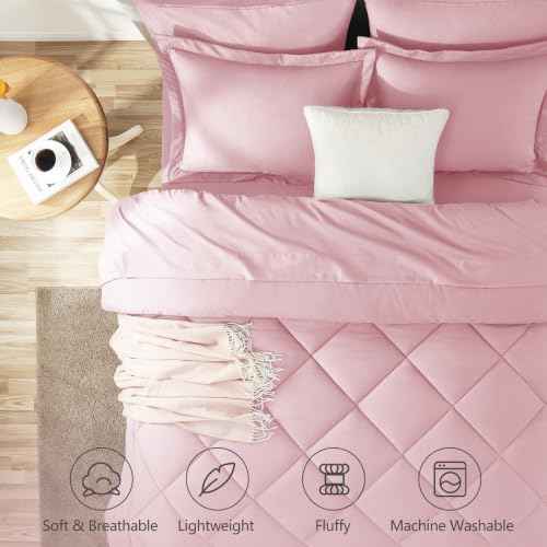 California King Size Comforter Set Pink