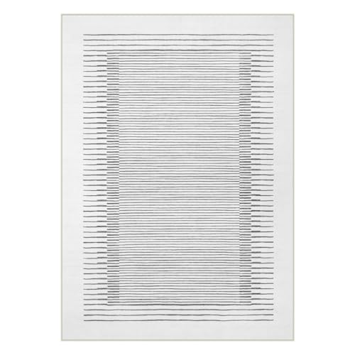 5x7 Washable Striped Living Room Area Rug (35 Sq Ft)