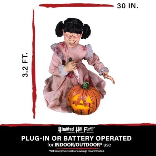 Lunging Pumpkin Carver Zombie Girl by Tekky (Lunging Pumpkin Carver)
