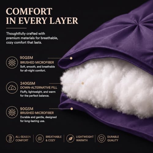 Queen Comforter Set Purple