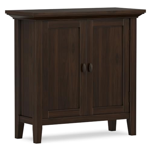 Redmond 32" Wide Solid Wood Cabinet in Brunette Brown