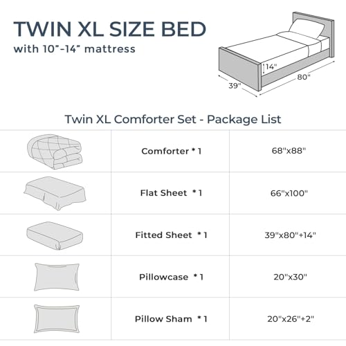 5 Piece Twin XL Comforter Set