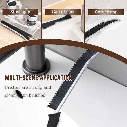 3Pcs Crevice Cleaning Brush Tool Grout Brush Cleaning Supplies (3 Count)
