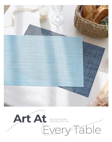 Soft Sky Blue Woven Placemats Set of 24 (24 Count)