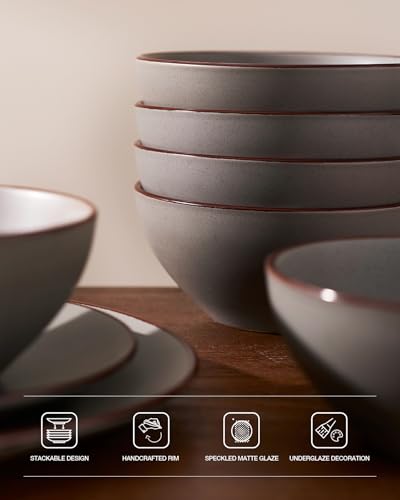 Venus Stoneware Dinnerware Sets with Pasta Bowls (16 Count)