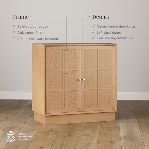 Elise Modern Coastal Storage Cabinet (4 Count)