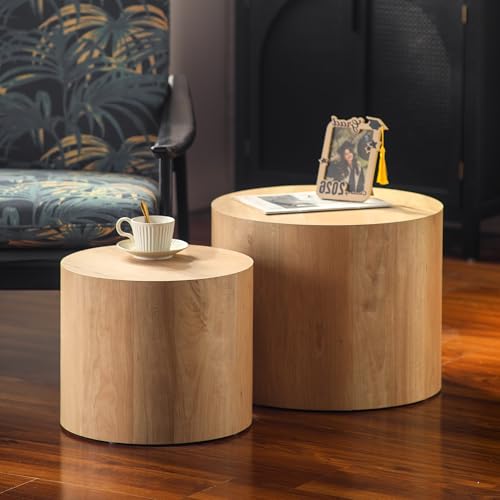 Nesting Round Coffee Table Set of 2 (2 Count)