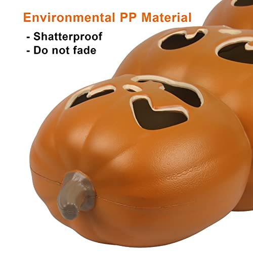 17" Halloween Pumpkin Lantern (17" 3-Tier Smile)