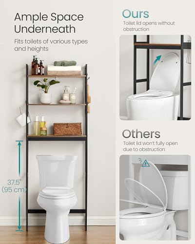 3 Tier Bamboo Over The Toilet Storage