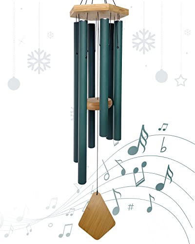 Memorial Wind Chimes 30 inch Green Deep Tone Sympathy Gift Patio Porch Home
