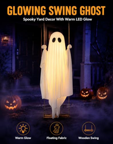 Swinging Ghost Outdoor Decor (5 FT)