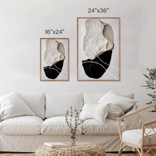 Boho Abstract Framed Canvas Wall Art Set