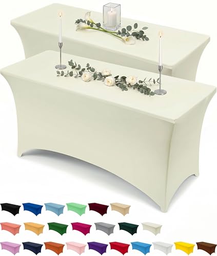 Spandex Table Cloth 2 Pack [8FT (2 Count)