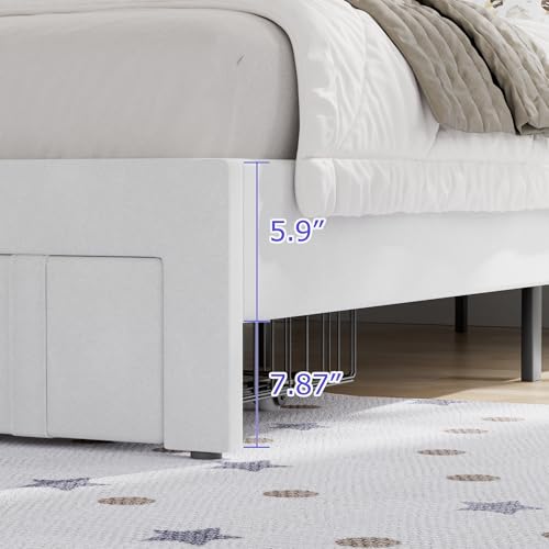Twin Bed Frame with Storage Drawer