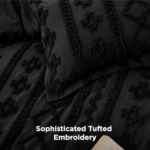 Tufted Boho Comforter Set Queen Size