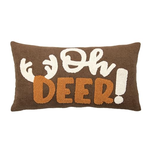 Embroidered Deer Christmas Pillow Covers 12x20