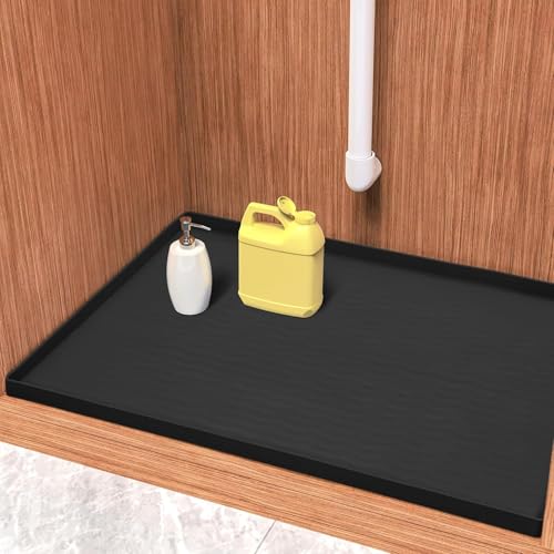 Waterproof Silicone Under Sink Mat 22'' x 14'' Shelf Liner for Kitchen and Bathroom (308 sq inch)