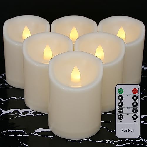 Battery Operated Flickering Flameless Candles with Remote and Timers