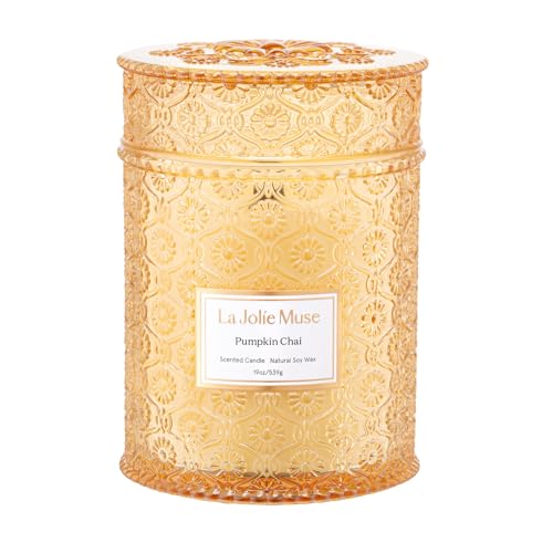 Pumpkin Chai Scented Candles for Home (19.4 Ounce)
