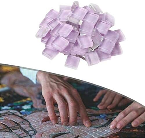 BestTeam Craft Material Mosaic Tile, Micro Glass Tiny Mini Mosaic Tile DIY Hobbies Children Handmade Crystal Free Stone Craft Material Creativity 300g (White)
