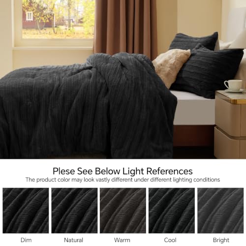 Faux Fur King Size Comforter Set