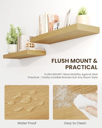16" Floating Shelves for Wall (2 Count)