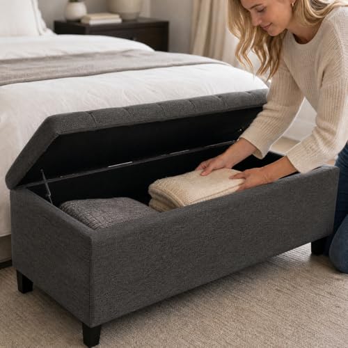 49" Upholstered Storage Bench