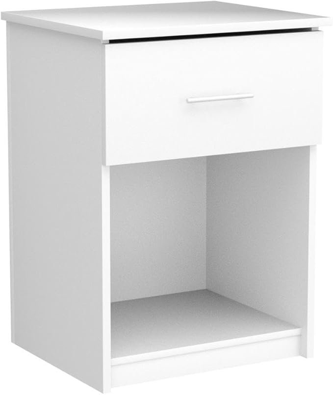 Furinno Tidur Nightstand, 2-Pack, Solid White